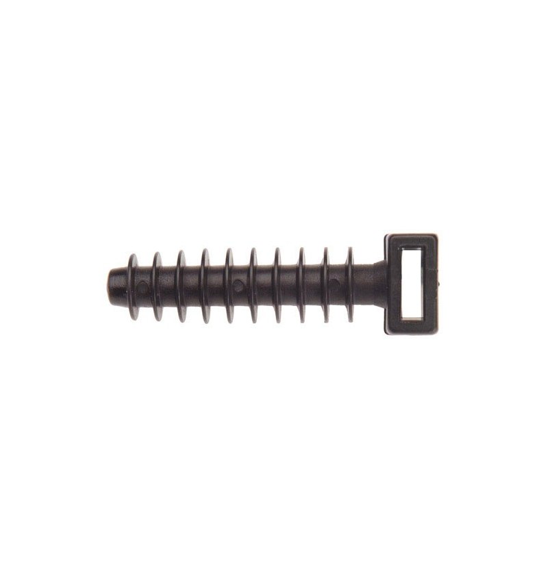 Taco Fijación Brida Nylon Maurer Negro 8 mm. (Bolsa 100 Unidades)