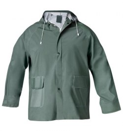Traje de Agua Impermeable Verde Pvc         Talla 7-L