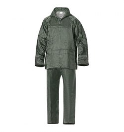 Traje de Agua Impermeable Verde Nylon       Talla 7-L