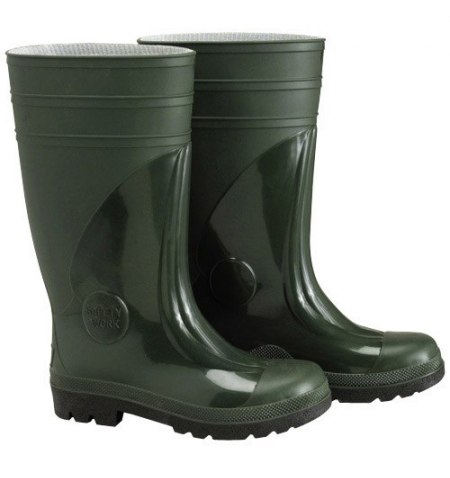 Botas Goma Altas Verdes Seguridad Nº 47 (Par)