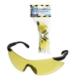 Gafas Proteccion En166 Patillas Ajustables Ambar