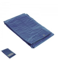 Lona Impermeable Reforzada 5x6 metros (Aproximadamente) Con Ojetes Metálicos, Lona de Protección Duradera, Color Azul.