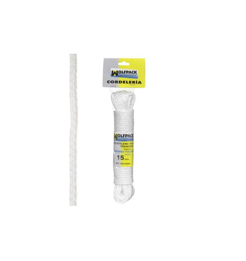 Cuerda Trenzada Plástico Blanca (Madeja 15 m.)
