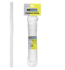 Cuerda Trenzada Plástico Blanca (Madeja 25 m.)