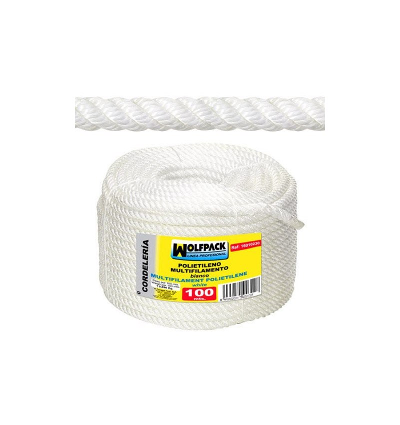 Cuerda Polipropileno Multifilamento (Rollo 100 m.)  10 mm.