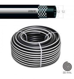 Manguera Aire Comprimido Negro   10 x 19 mm. 20 bares Rollo 50 metros