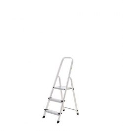 Oryx Escalera Aluminio 3 Peldaños Plegable, Uso doméstico, Antideslizante, Ligera y Resistente