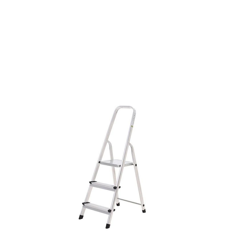 Oryx Escalera Aluminio 3 Peldaños Plegable, Uso doméstico, Antideslizante, Ligera y Resistente