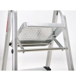 Oryx Escalera Aluminio 4 Peldaños Plegable, Uso doméstico, Antideslizante, Ligera y Resistente