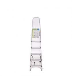 Oryx Escalera Aluminio 6 Peldaños Plegable, Uso doméstico, Antideslizante, Ligera y Resistente