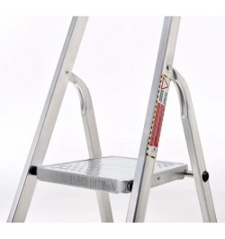 Oryx Escalera Aluminio 8 Peldaños Plegable, Uso doméstico, Antideslizante, Ligera y Resistente