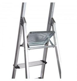 Escalera Aluminio Doméstica Profesional  6 Peldaños (Peldaño de 12 cm.)