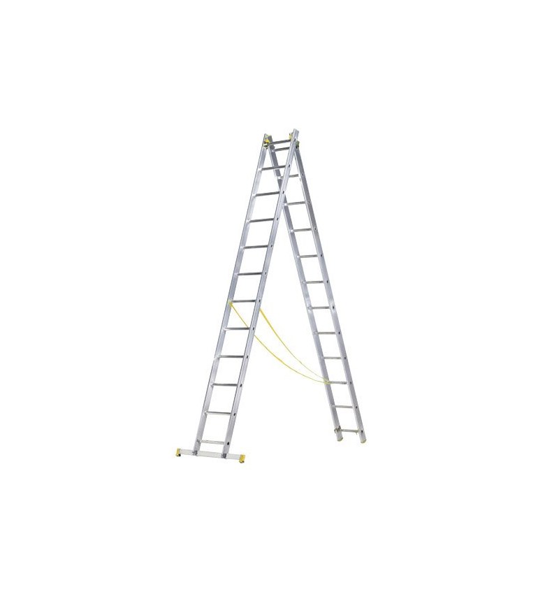 Escalera Aluminio 2 Tramos 12+12 Peldaños