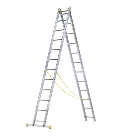 Escalera Aluminio 2 Tramos 10+10 Peldaños