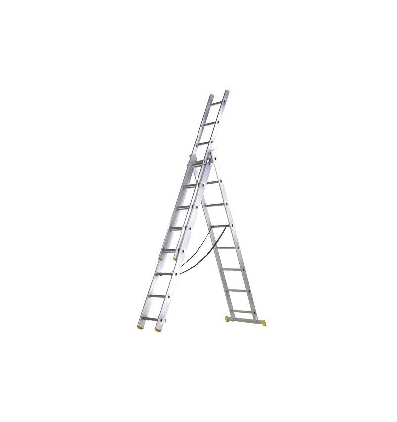 Escalera Aluminio 3 Tramos  9+9+9 Peldaños