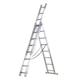 Escalera Aluminio 3 Tramos 10+10+10 Peldaños