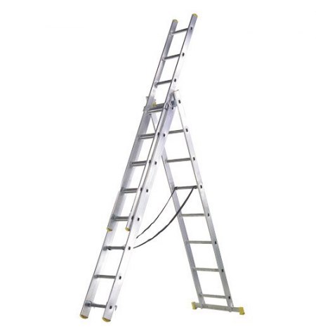Escalera Aluminio 3 Tramos  7+ 7+ 7 Peldaños