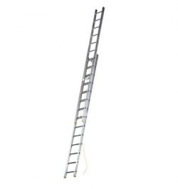 Escalera Aluminio 2 Tramos Mecanica 14+14 Peldaños