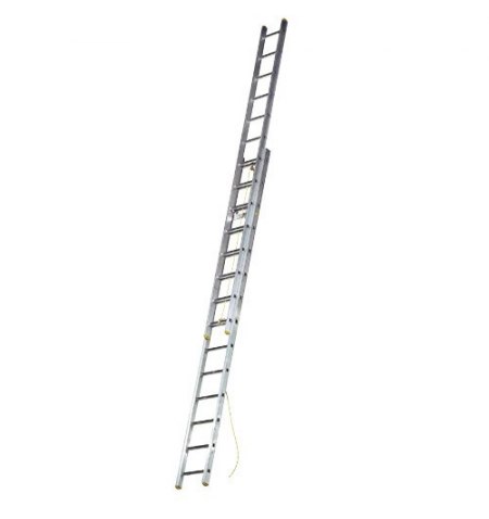 Escalera Aluminio 2 Tramos Mecanica 14+14 Peldaños