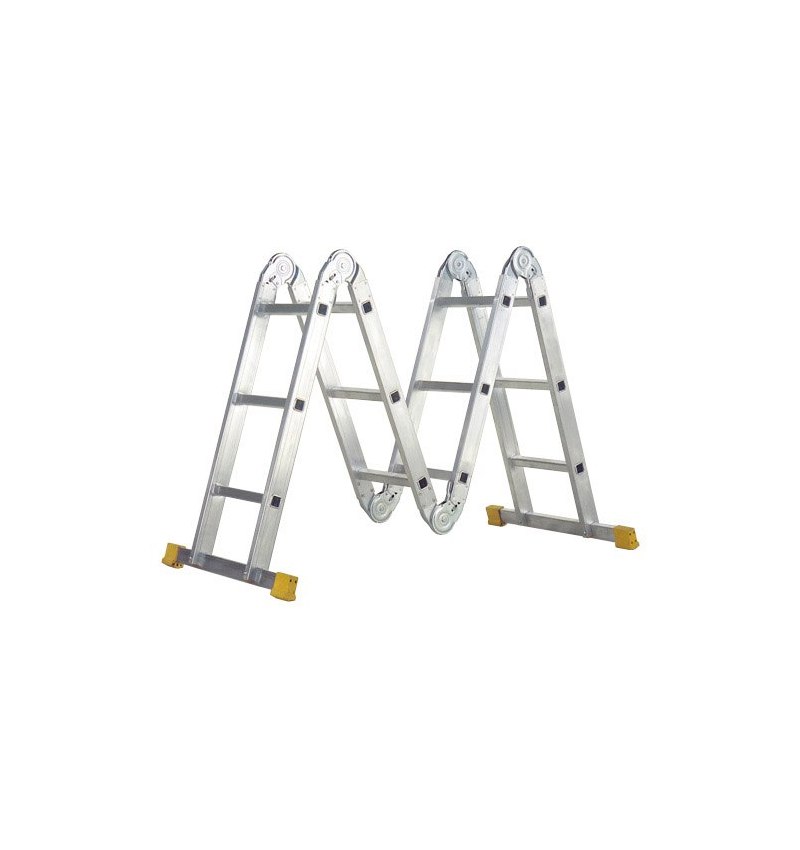 Escalera Multiposicional Aluminio 6 Rotulas 12 Peldaños