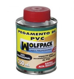Pegamento PVC  Wolfpack  Con Pincel   250 ml.