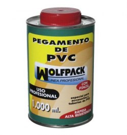 Pegamento Pvc  Wolfpack  Con Pincel 1000 ml.