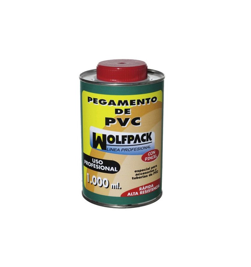 Pegamento Pvc  Wolfpack  Con Pincel 1000 ml.