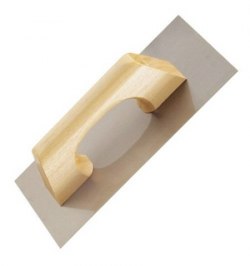 Llana Profesional Inoxidable Mango Madera 300x150 mm.