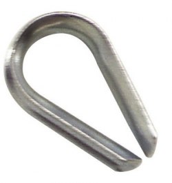 Guardacabos Zincado Para Cable 6 mm.