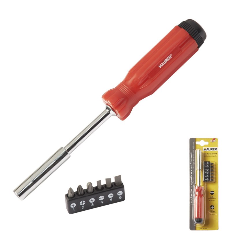 Destornillador Maurer Magnético Con Deposito de 6 puntas