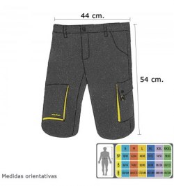 Pantalones de Trabajo Cortos Gris/Amarillo Talla 46/48 L