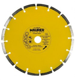 Disco Diamante Maurer Segmentado Laser Hormigón, Piedra, Granito 230 mm.