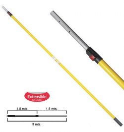 Mango Samurai Extensible Aluminio 1,5+1,5 Metros
