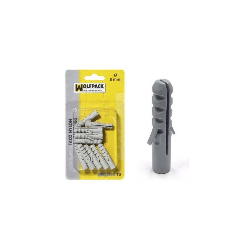 Taco Nylon          8 mm. (10 Piezas)