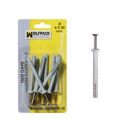 Taco Clavo  MN     8x80 mm.   ( 5 Piezas)