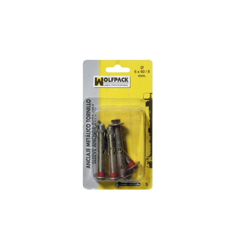 Anclaje Metálico Tornillo 12x110/16 mm. (2 Piezas)