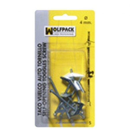 Taco Vuelco Auto Tornillo M 4 (5 Piezas)