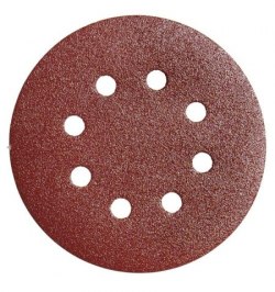 Lija recambio velcro disco Ø 125 mm. con agujeros grano 240 (10 Piezas)