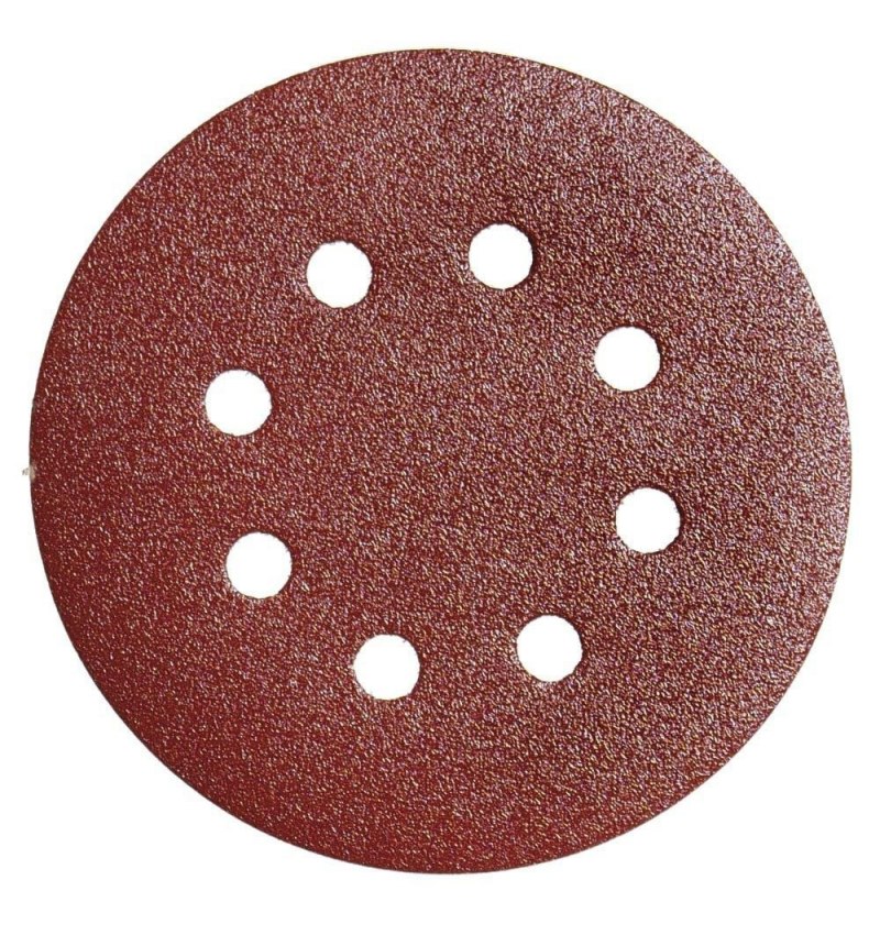 Lija recambio velcro disco Ø 125 mm. con agujeros grano 240 (10 Piezas)