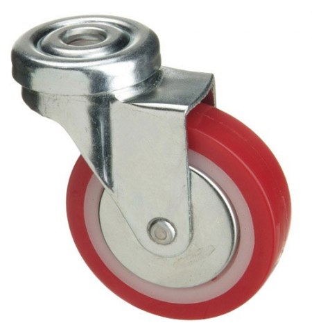 Rueda Poliuretano Pasante 40 mm.