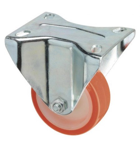 Rueda Industrial Poliuretano Fija 125 mm.