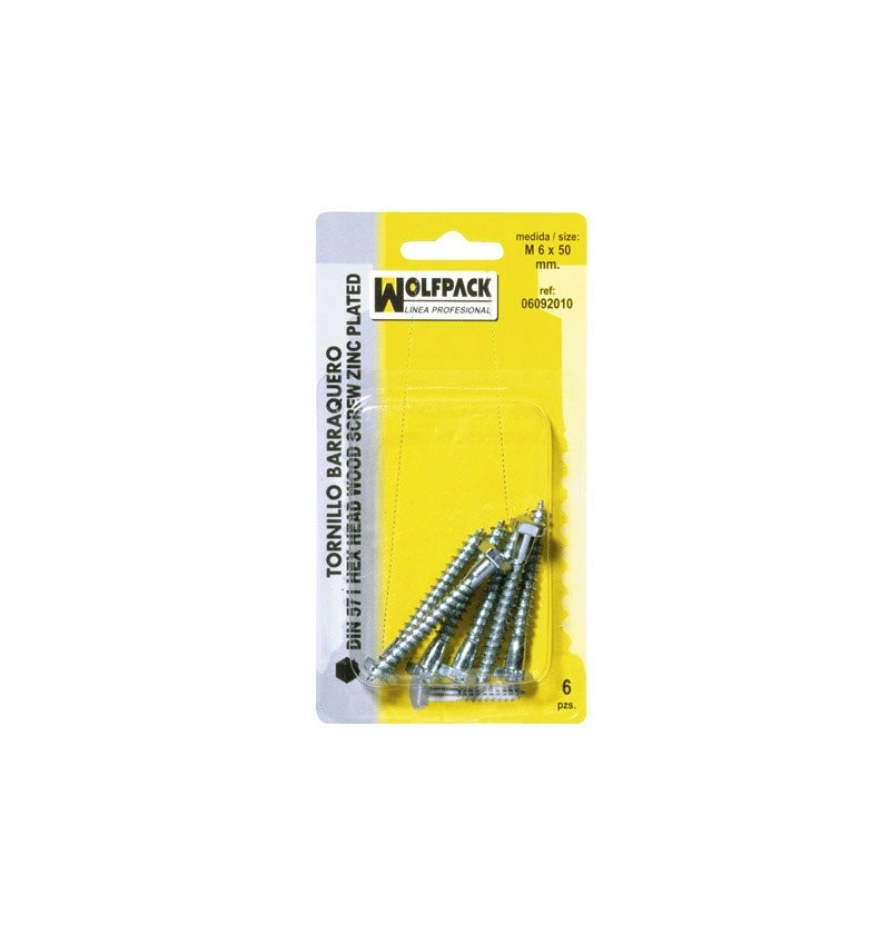 Tirafondo Barraquero Din571 8x70 mm. (5 Piezas)