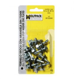 Tornillo Broca 6,3x25-10 mm. (10 Piezas)