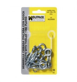 Hembrilla Cerrada 4,0 / 20 x 70 mm. (15 Piezas)