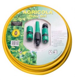 Manguera Jardin Hidro Mat Ø 15 mm. - 5/8" Rollo 25 Metros Con Accesorios