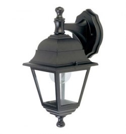 Farol Jardín Soporte Alto Negro