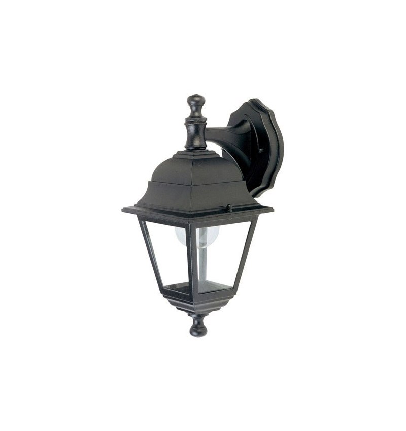 Farol Jardín Soporte Alto Negro