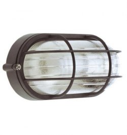 Plafón Industrial  IP44 Oval Negro