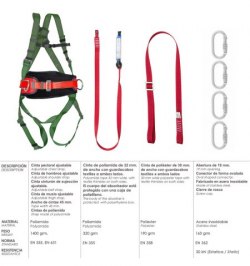 Arnes Anticaidas Kit Seguridad Nº 2 (7 piezas) EN361