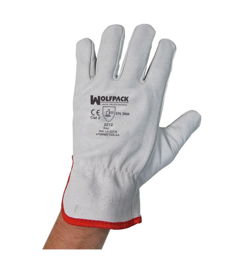 Guantes Piel FLOR 7" Con Colgador (Par)
